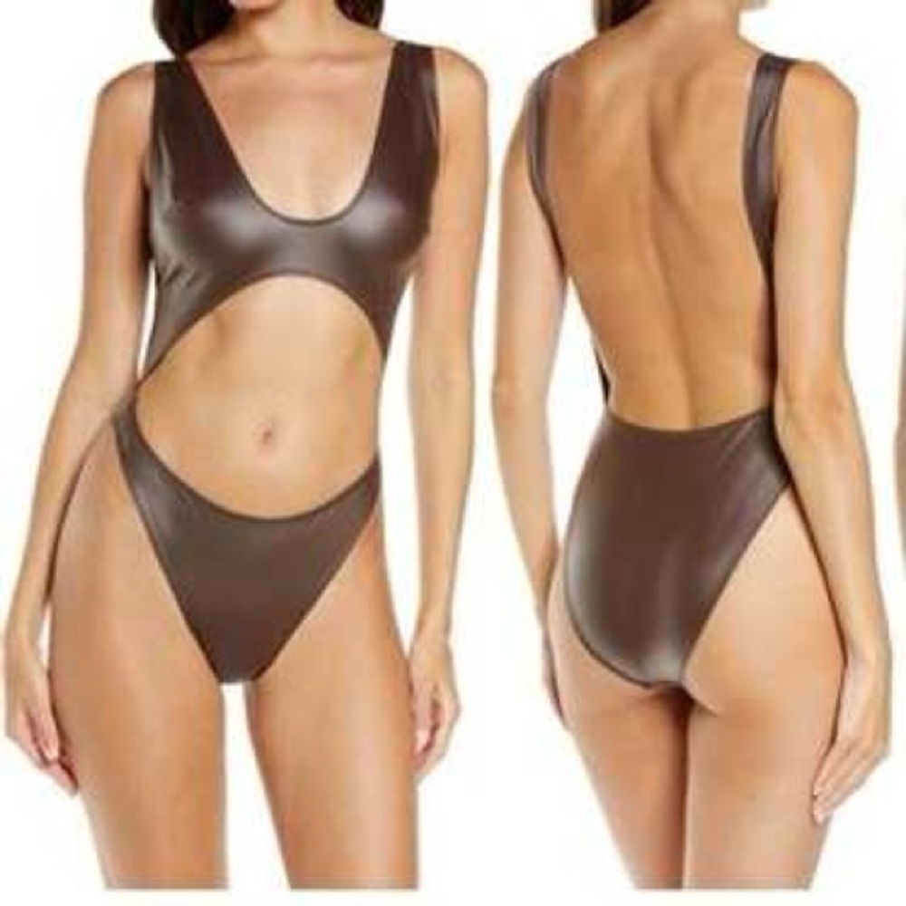 SKIMS NWT Wet Jersey Cutout Bodysuit 3XL